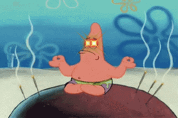 Zen Patrick Star Eyes Meditate GIF