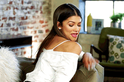 Zendaya Brushing Shoulder GIF