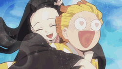 Zenitsu Nezuko Happy Together GIF