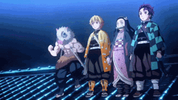Zenitsu Nezuko Tanjiro Inosuke  GIF