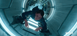 Zero Gravity Flying George Clooney  GIF