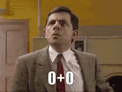 Zero Plus Zero With Mr Bean GIF