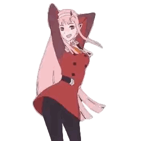 Zero Two Dancing Arms Outstretched Sticker