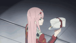 Zero Two Lazily Throwing GIF