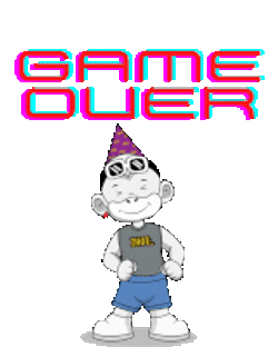 Zhot Jr Game Over Sticker GIF