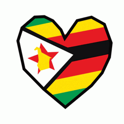 Zimbabwe Heart Flag GIF