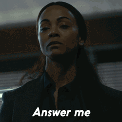 Zoe Saldana Answer Me GIF