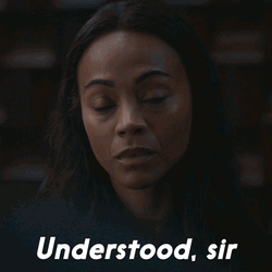 Zoe Saldana Understood Sir GIF