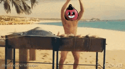 Zohan Dancing At The Beach GIF