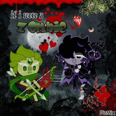 Zombie Poster With Cartoon Characters GIF