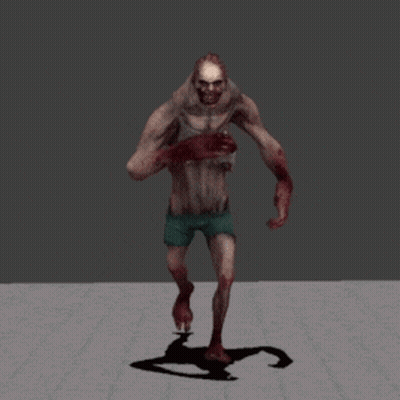 Zombie Walking On Floor GIF