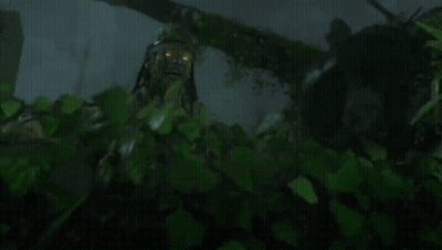 Zombie With Glowing Eyes In Forest GIF