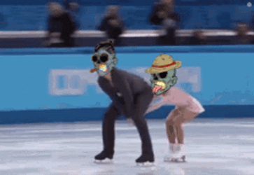 Zombies Ice Skating  GIF
