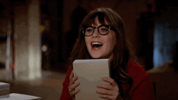 Zooey Deschanel New Girl Happy GIF