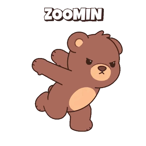 Zoomin Teddy Bear Sticker