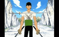 Zoro Three-Sword Trick GIF
