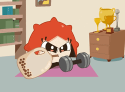 Zottman Curl Bubble Tea Work Out Anime GIF