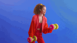 Zottman Curl Colorful Dumbbell Exercise Loop GIF