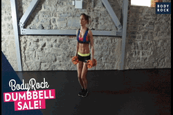 Zottman Curl Jumping Jacks Dumbbell Work Out GIF