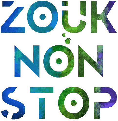 Zouk Non Stop Sign In Blue And Green Sticker