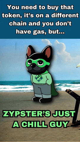 Zypster 'S Just A Chill Guy Is Written On A Poster GIF