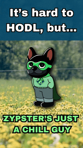 Zypster 'S Just A Chill Guy Poster With A Dog In A Cape GIF