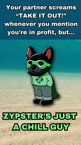 Zypster 'S Just A Chill Guy With A Cartoon Dog In A Cape GIF