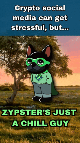 Zypster 'S Just A Chill Guy With A Dog In A Cape GIF