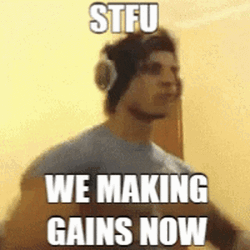 Zyzz STFU Making Gains Meme GIF