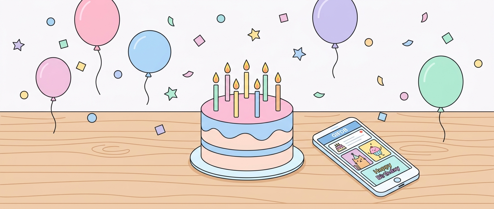 Top Happy Birthday GIFs to Send - illustration
