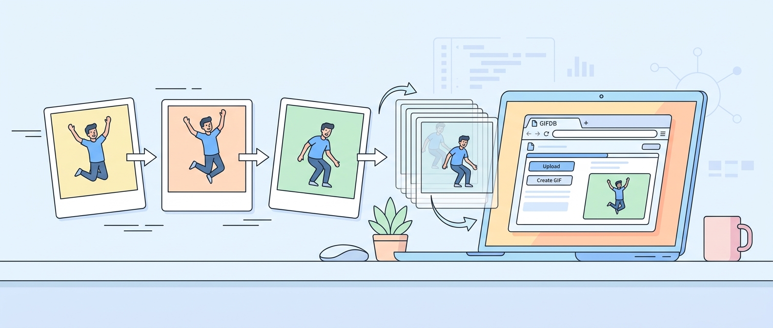 How to Make a GIF from Photos - illustration
