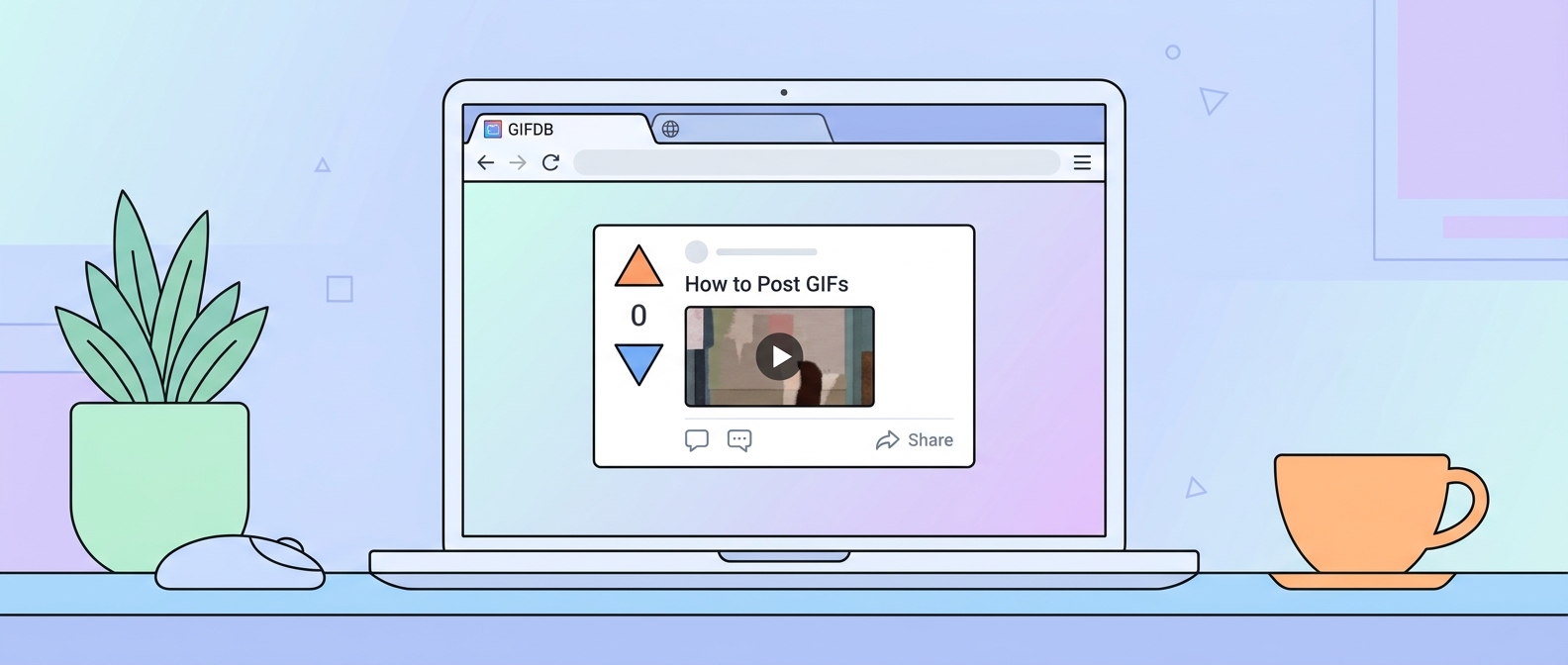How to Post GIFs on Reddit - illustration