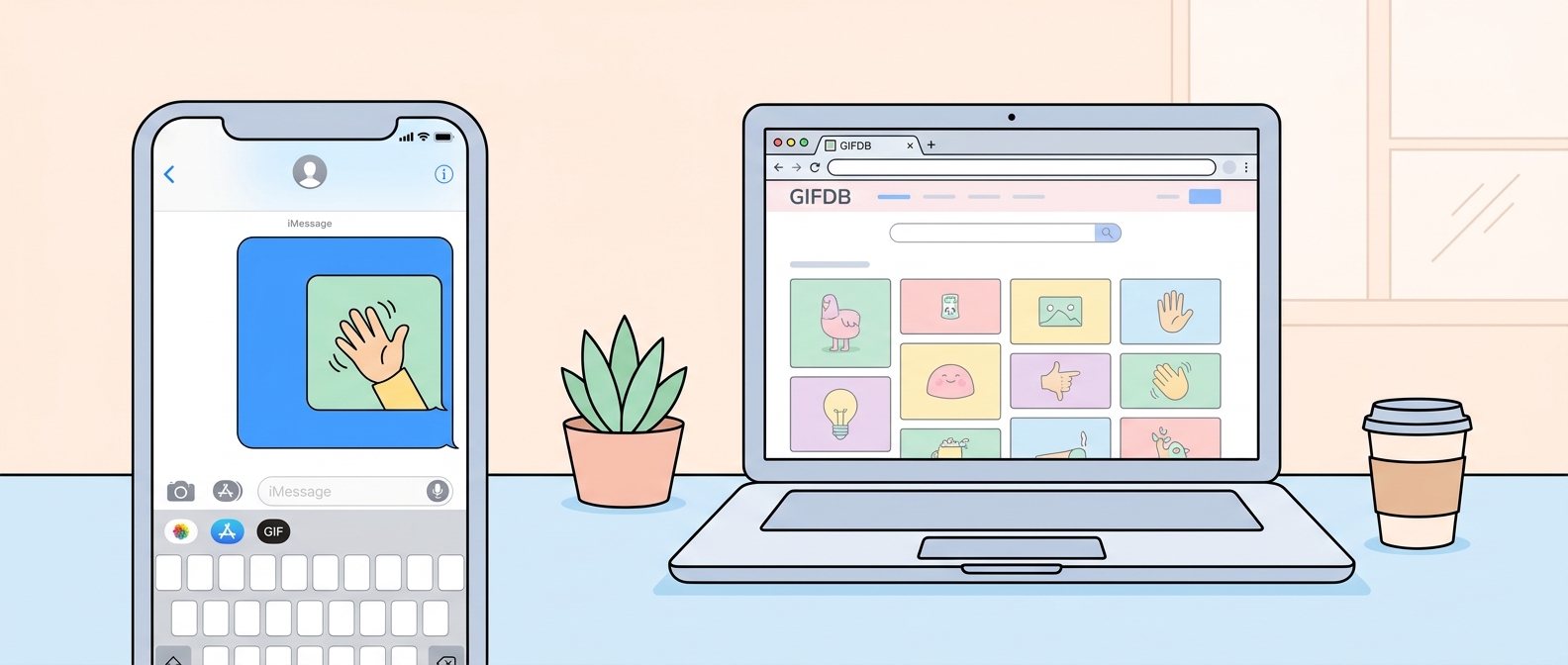 How to Send GIFs in iMessage - illustration