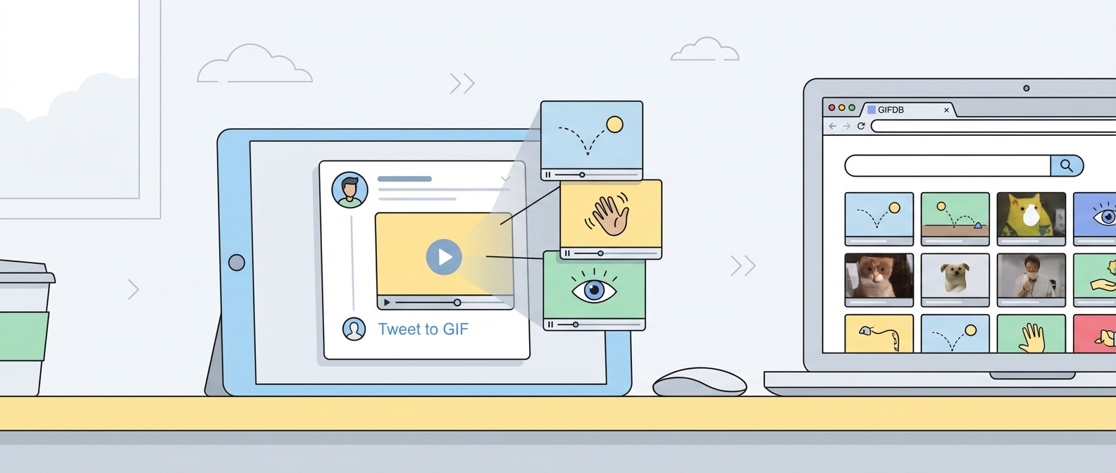 Twitter to GIF: Convert Tweets to Animated GIFs - illustration