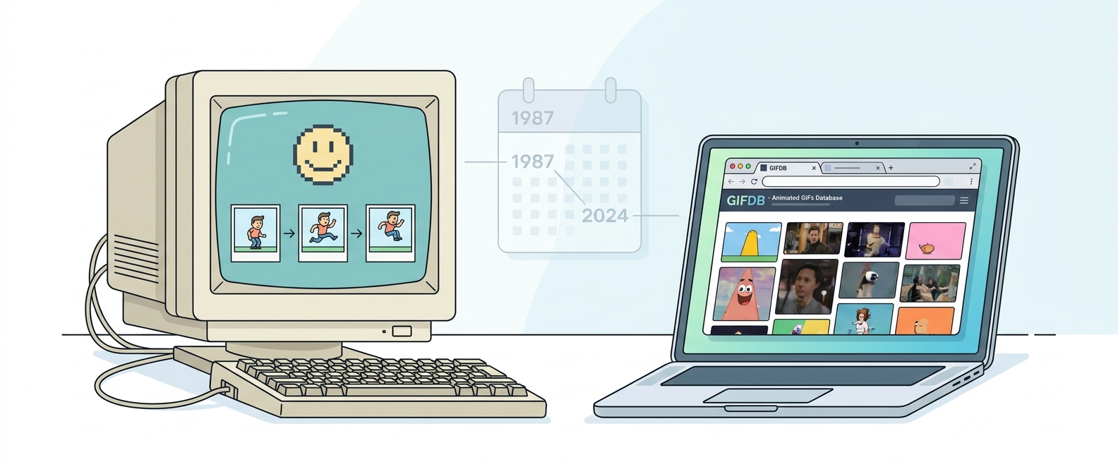 What is an Animated GIF? History and Evolution - illustration